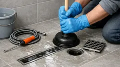 Lattiakaivo tukossa? Näin avaat suihkuviemärin nopeasti imukupilla ja putkijousella